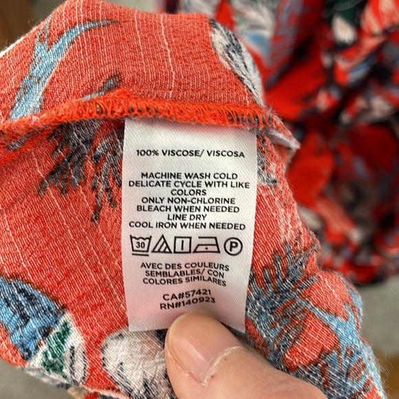 *nwot* LOFT midi tropical red dress | Size 2 - Picture 4 of 5